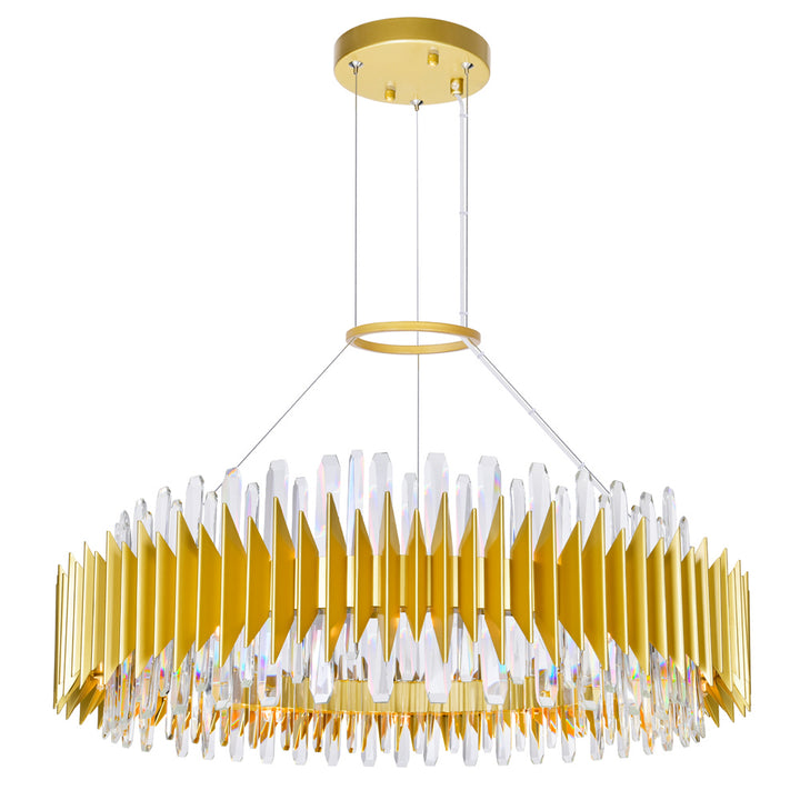Cityscape 24 Light Chandelier in Satin Gold - available from The Lighting Shoppe, trusted by Canadian homeowners