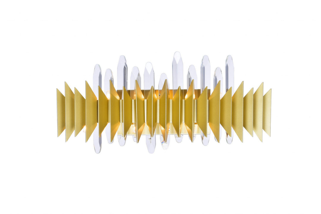Cityscape Seven Light Wall Sconce in Satin Gold - available from The Lighting Shoppe, trusted by Canadian homeowners