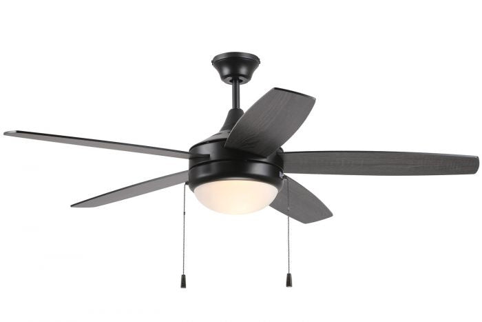Phaze Energy Star 5 52"Ceiling Fan in Flat Black - available from The Lighting Shoppe, trusted by Canadian homeowners
