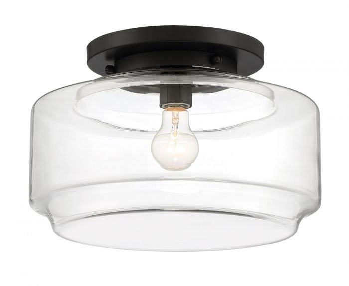 Peri One Light Flushmount in Flat Black - available from The Lighting Shoppe, trusted by Canadian homeowners