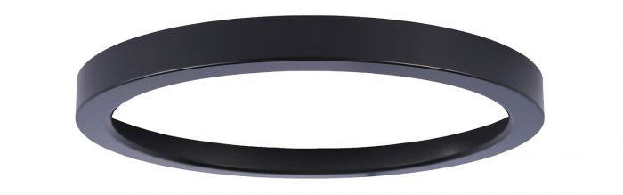 LED Flushmount 6"Flushmount Optional Trim in Flat Black - available from The Lighting Shoppe, trusted by Canadian homeowners