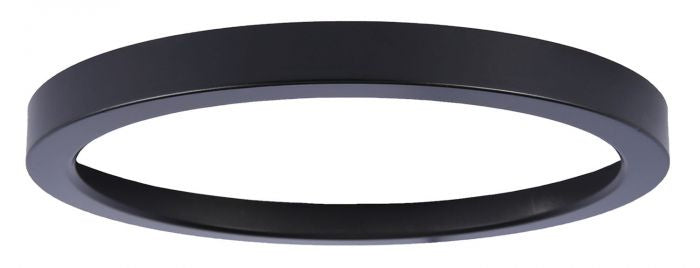 LED Flushmount 9"Flushmount Optional Trim in Flat Black - available from The Lighting Shoppe, trusted by Canadian homeowners