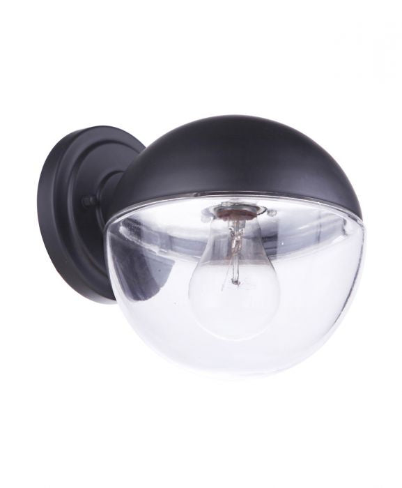 Evie One Light Outdoor Wall Mount in Midnight - available from The Lighting Shoppe, trusted by Canadian homeowners