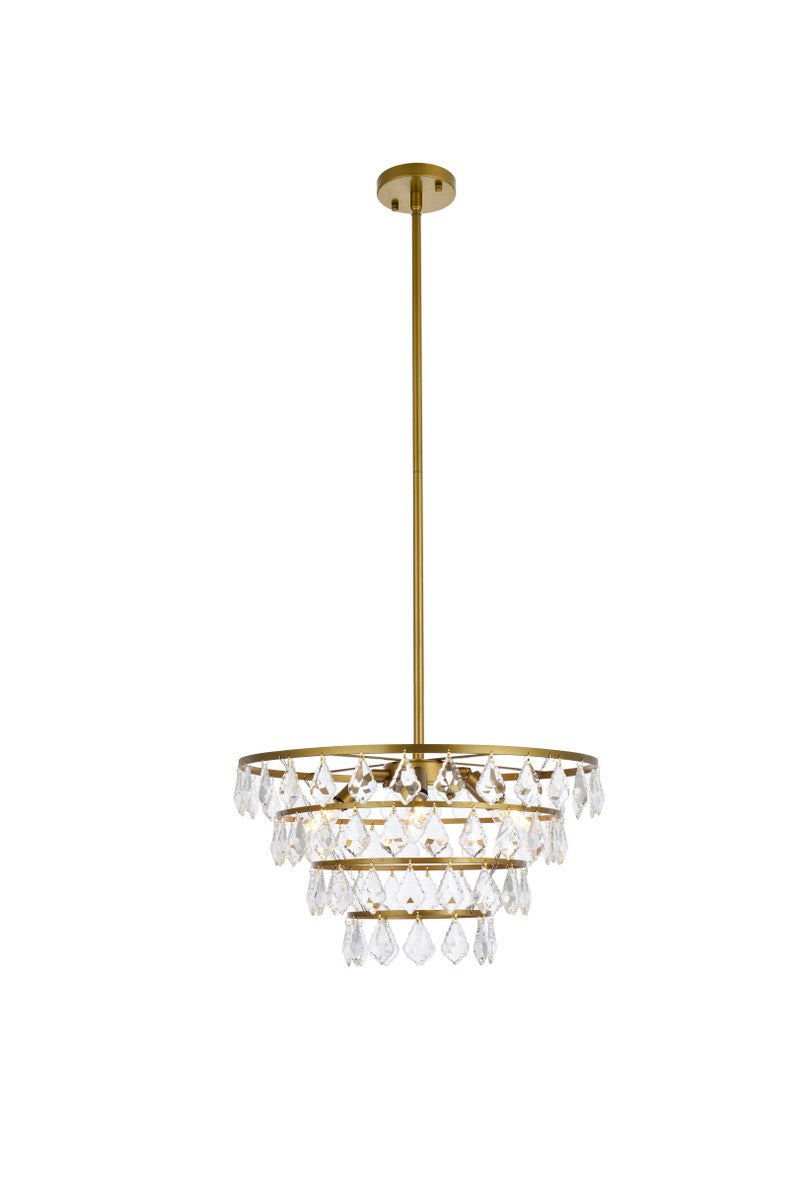 Ella Six Light Pendant in Brass - available from The Lighting Shoppe, trusted by Canadian homeowners