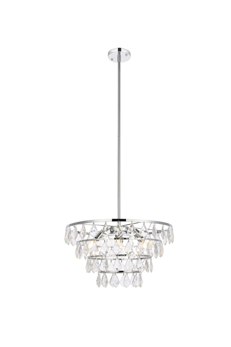 Ella Six Light Pendant in Chrome - available from The Lighting Shoppe, trusted by Canadian homeowners