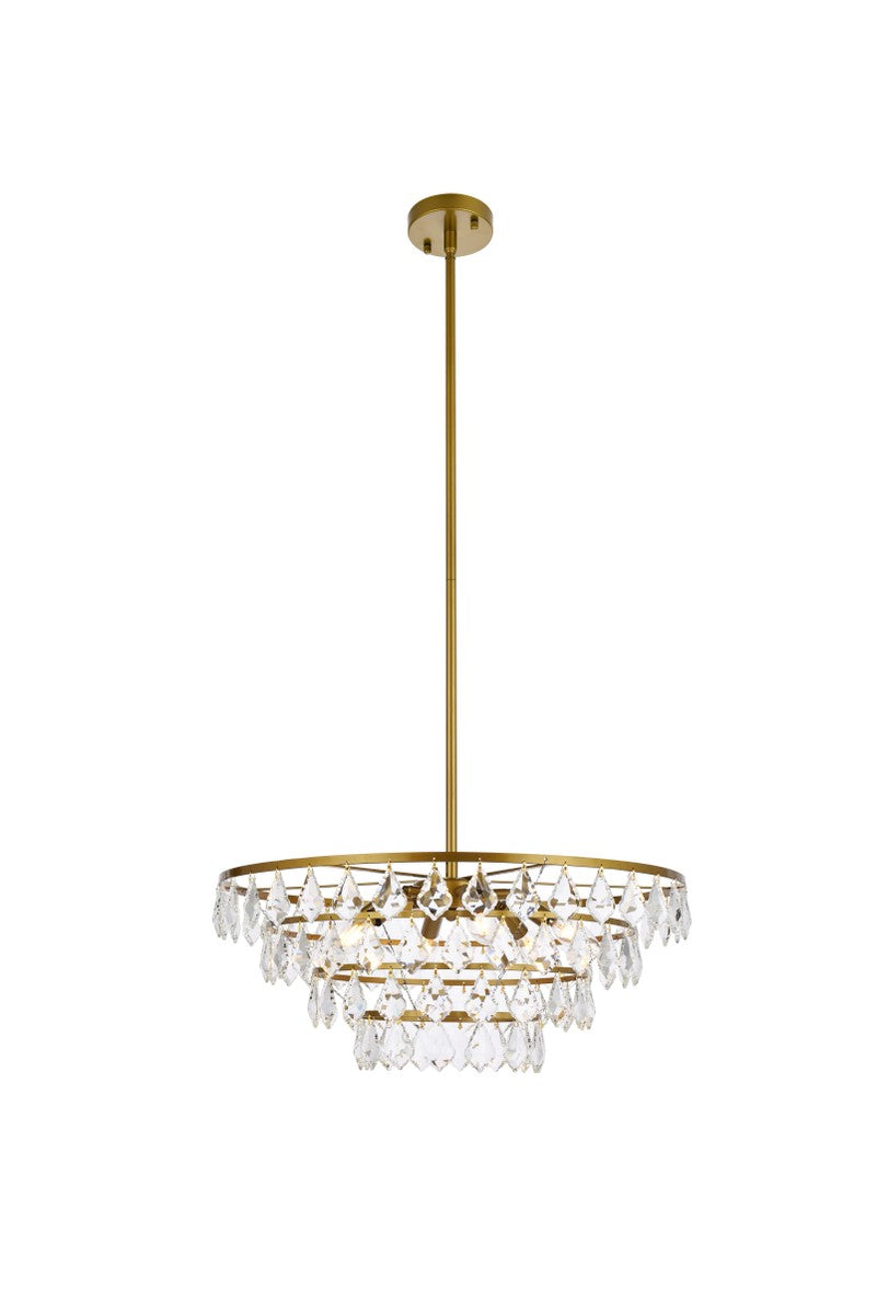 Ella Six Light Pendant in Brass - available from The Lighting Shoppe, trusted by Canadian homeowners