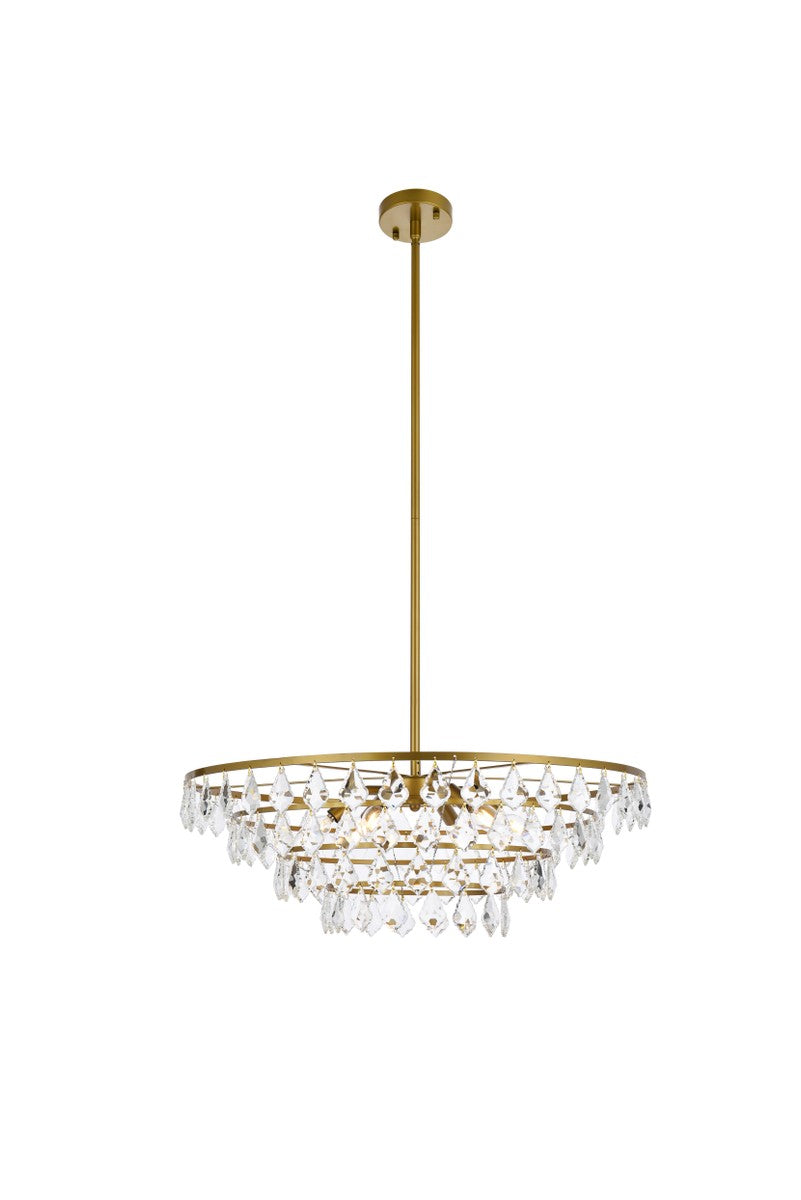 Ella Six Light Pendant in Brass - available from The Lighting Shoppe, trusted by Canadian homeowners