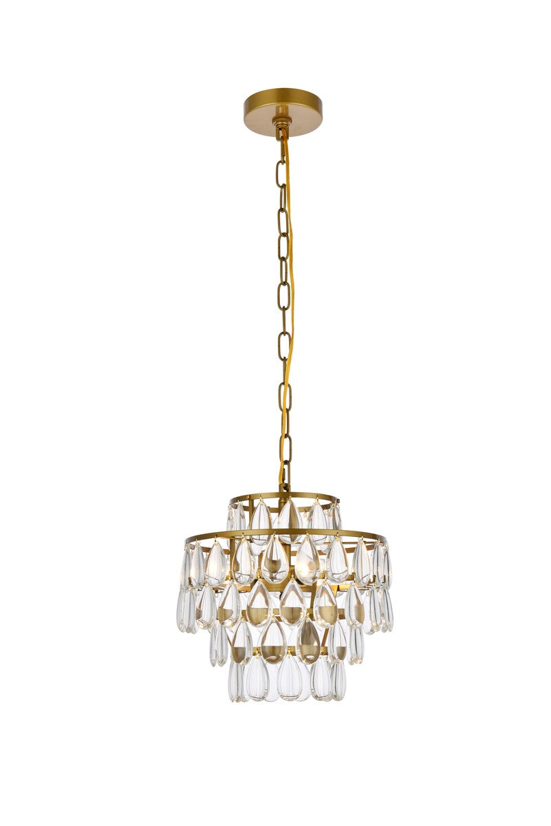Mila Three Light Pendant in Brass - available from The Lighting Shoppe, trusted by Canadian homeowners