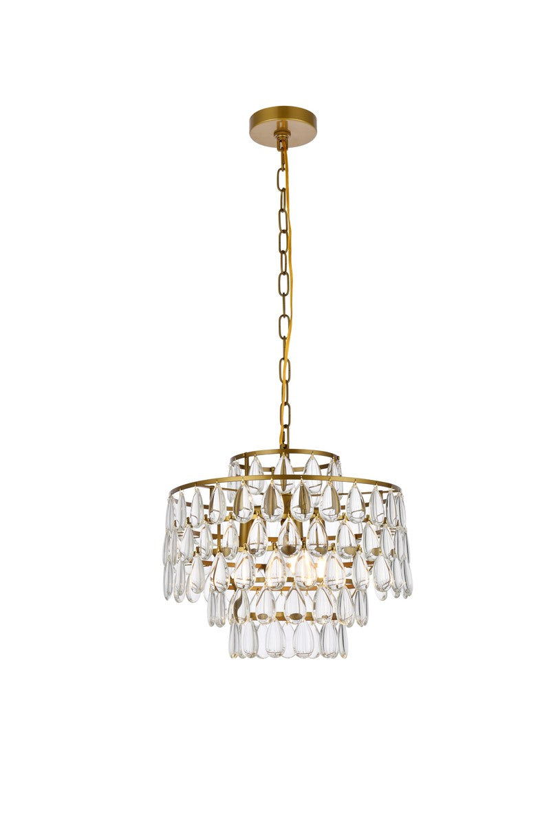 Mila Three Light Pendant in Brass - available from The Lighting Shoppe, trusted by Canadian homeowners