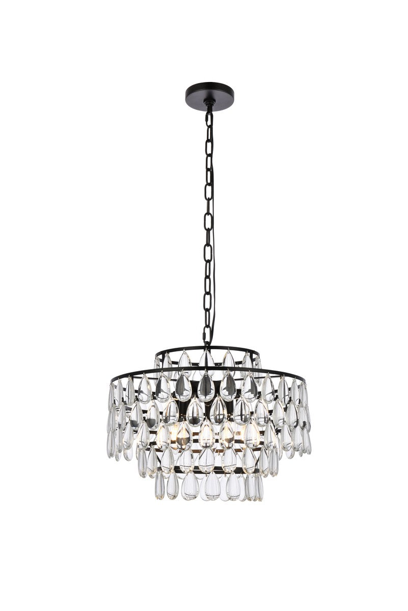 Mila Five Light Pendant in Black - available from The Lighting Shoppe, trusted by Canadian homeowners