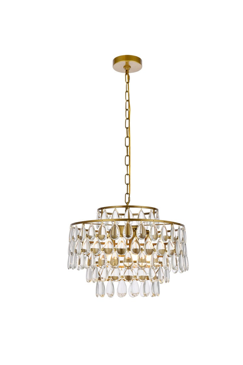Mila Five Light Pendant in Brass - available from The Lighting Shoppe, trusted by Canadian homeowners