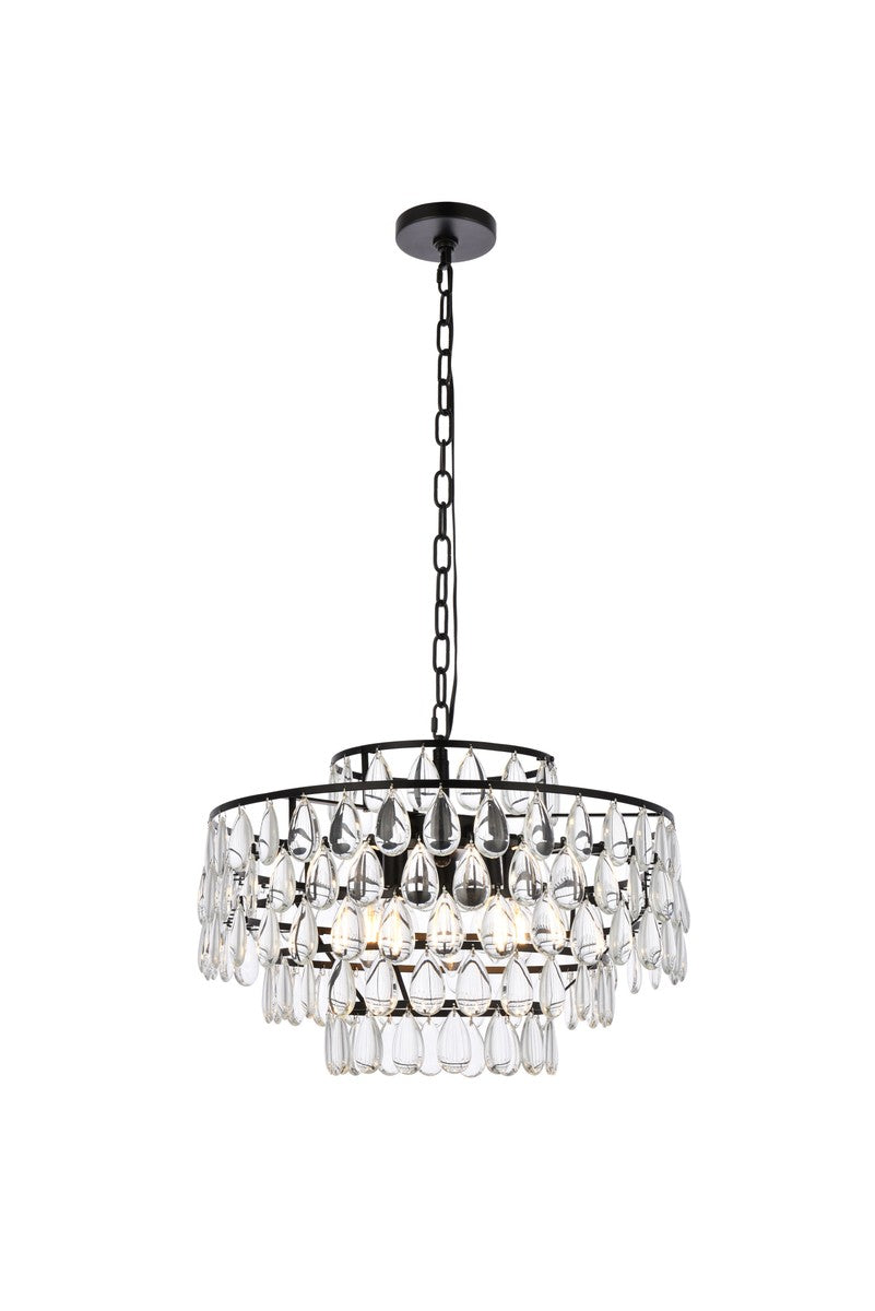 Mila Five Light Pendant in Black - available from The Lighting Shoppe, trusted by Canadian homeowners