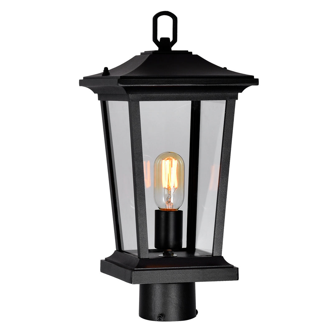 Leawood One Light Outdoor Lantern Head in Black - available from The Lighting Shoppe, trusted by Canadian homeowners