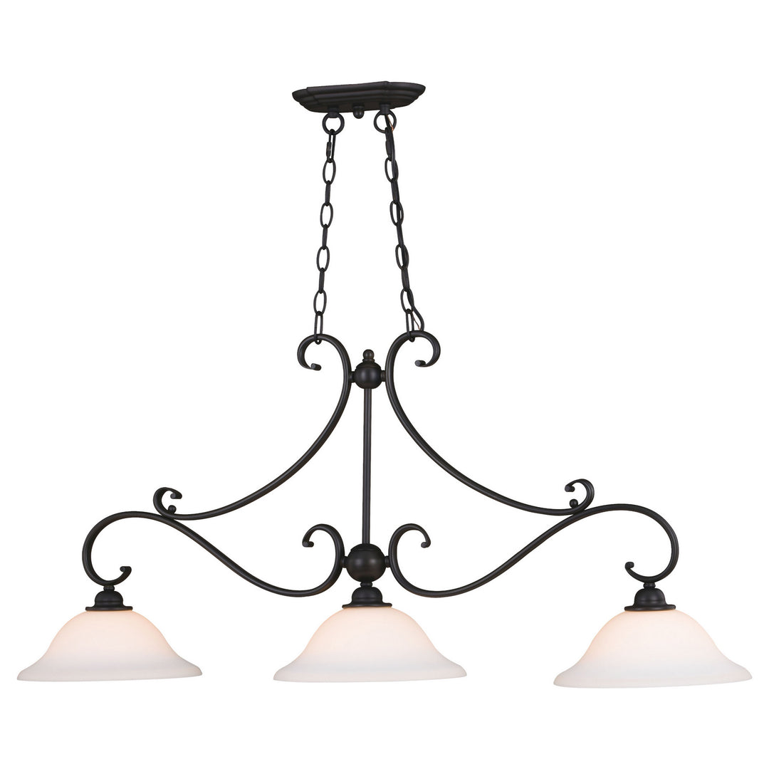 Monrovia Three Light Linear Chandelier in Oil Rubbed Bronze