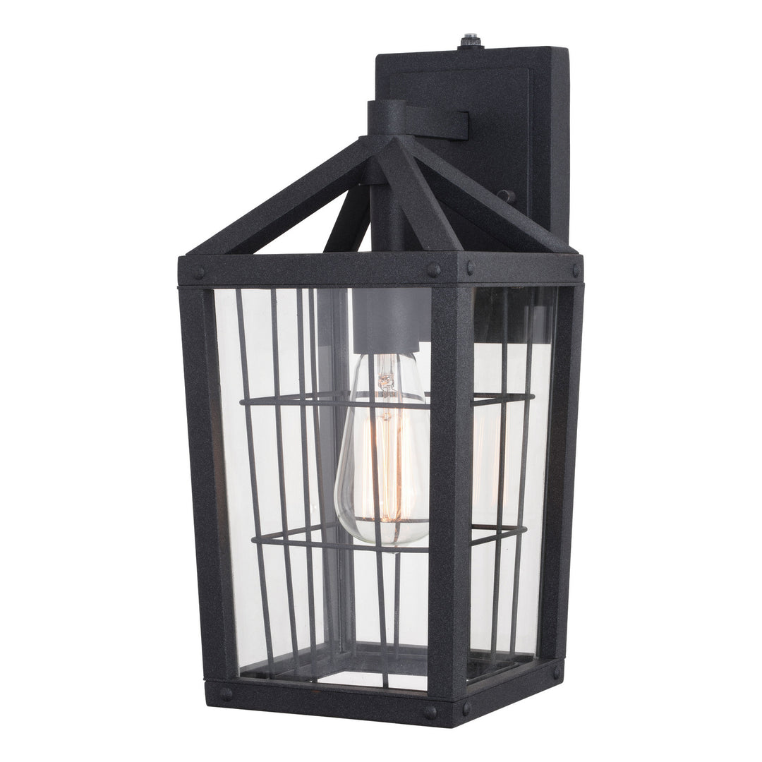 Gage One Light Outdoor Wall Mount in Volcanic Black
