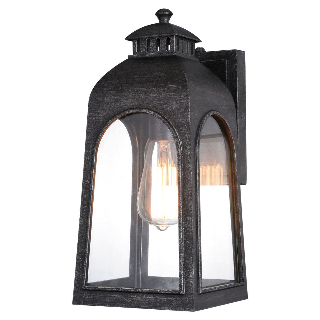 Pilsen One Light Outdoor Wall Mount in Brushed Charcoal