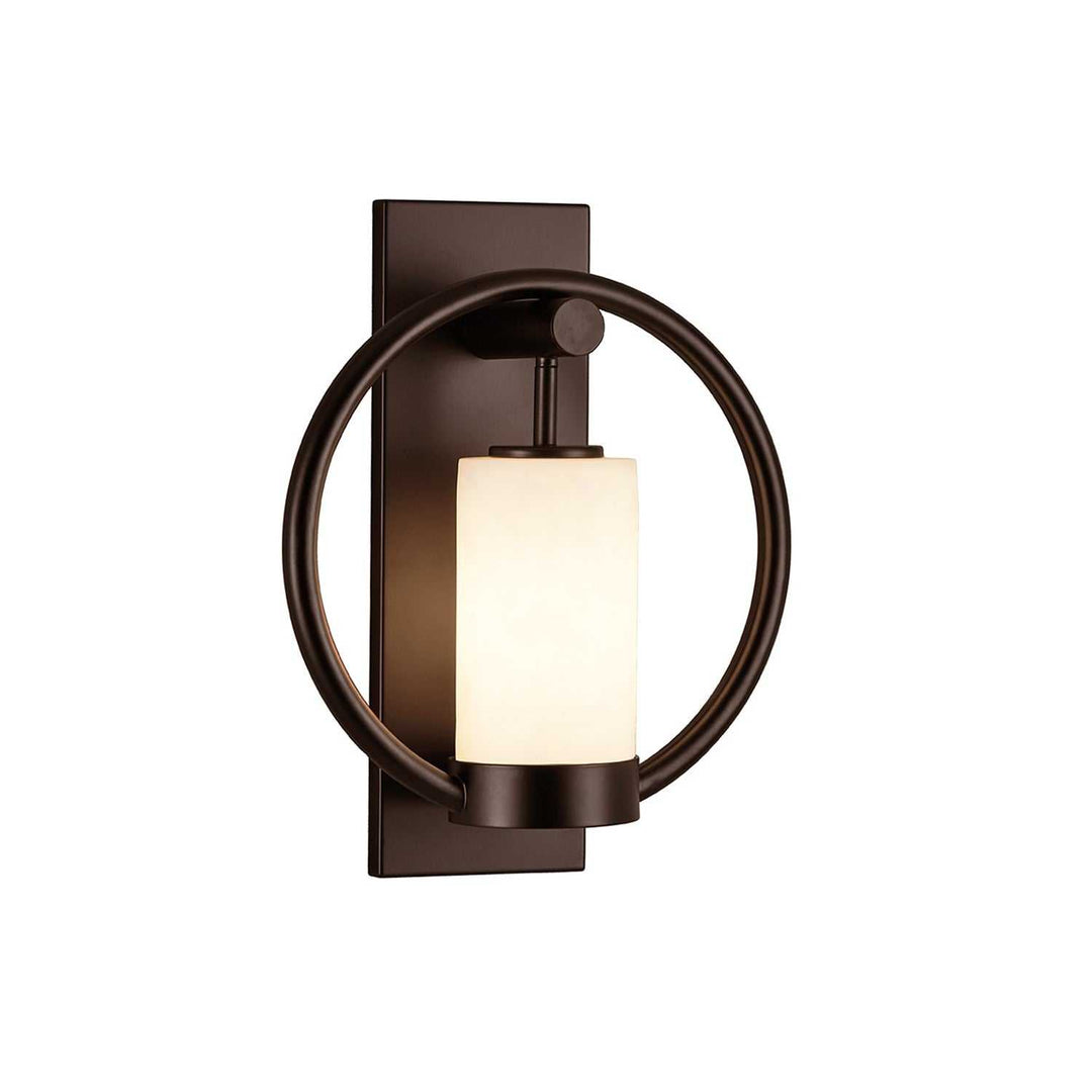 Clouds One Light Outdoor Wall Sconce in Dark Bronze Justice Designs