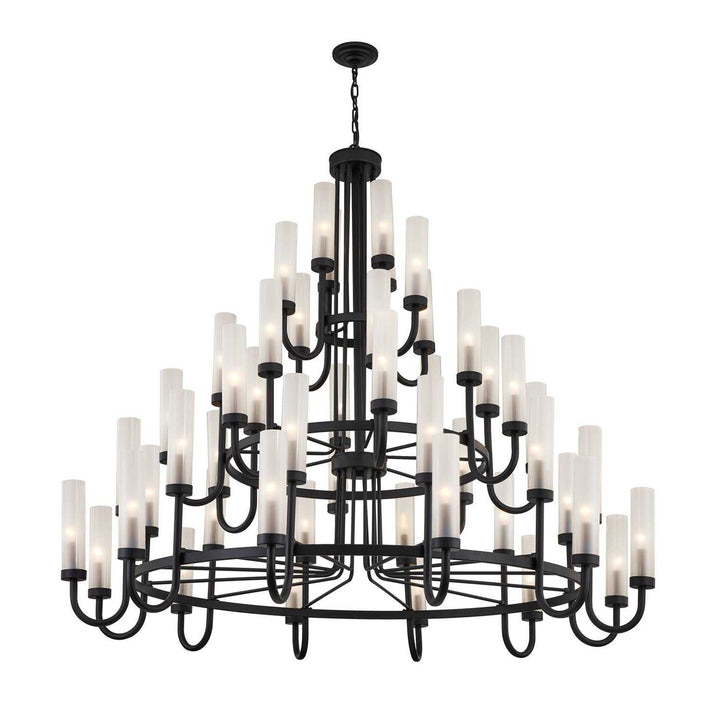 Fusion 48 Light Chandelier in Matte Black Justice Designs