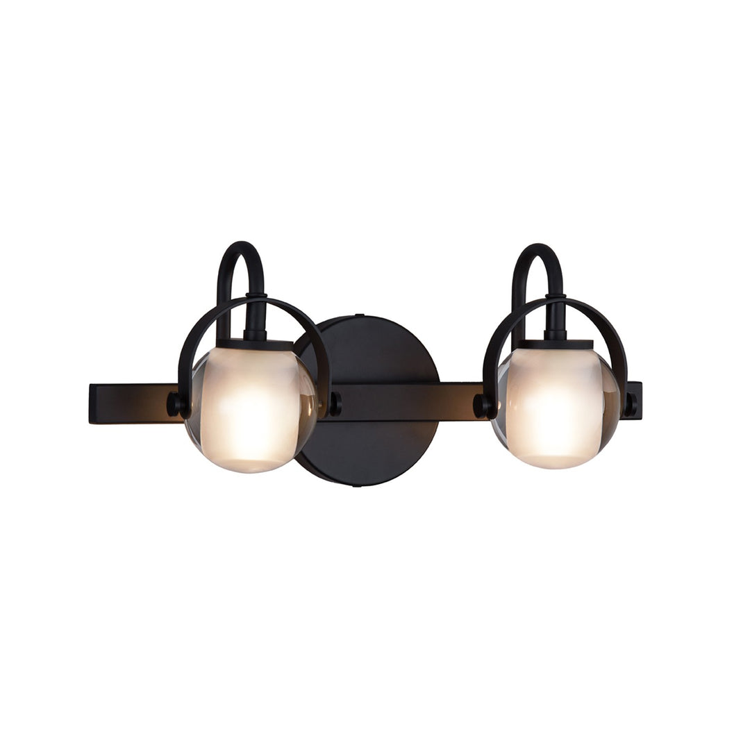 Justice Designs - FSN-8062-CLOP-MBLK - Two Light Bath Bar - Fusion - Matte Black