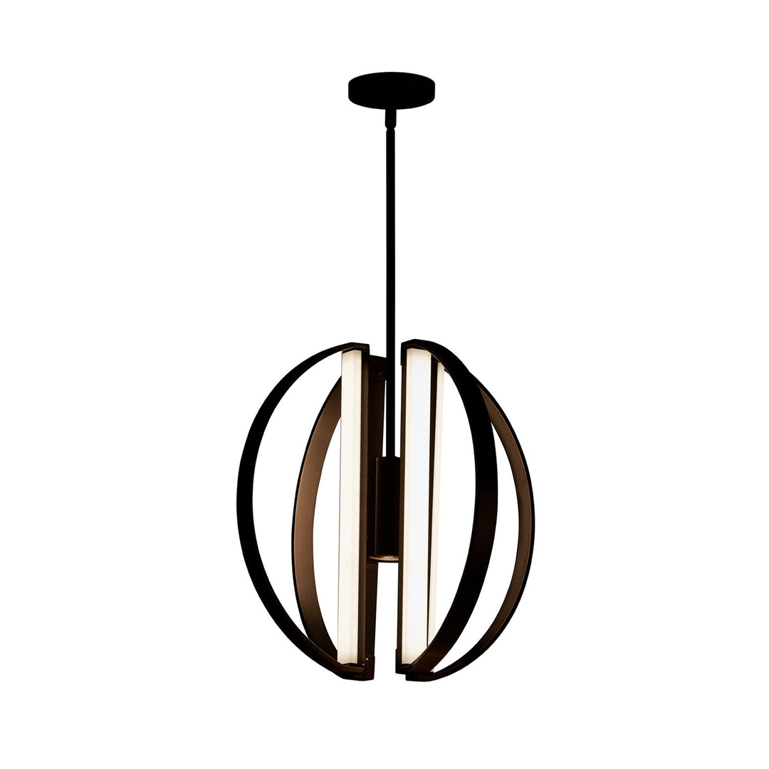 Justice Designs - NSH-4301-MBLK - LED Chandelier - Liv - Matte Black
