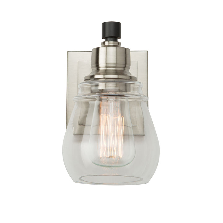 Artcraft Canada - AC11681NB - One Light Vanity - Nelson - Black and Brushed Nickel