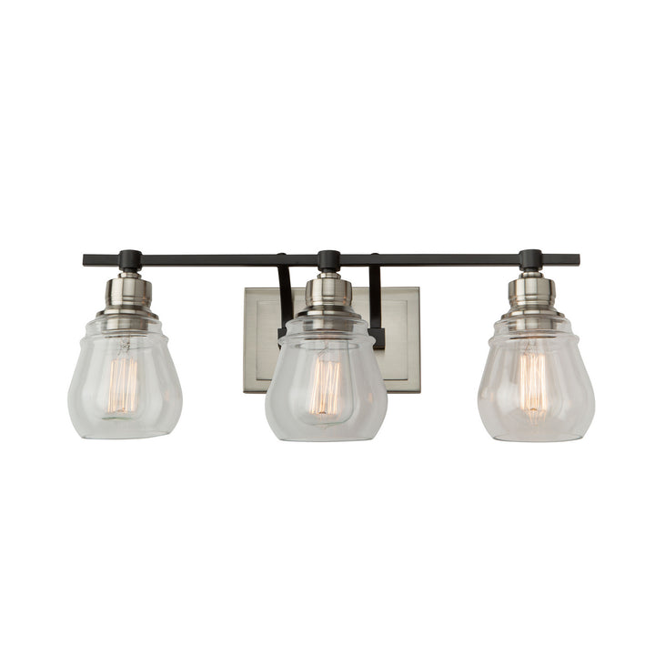 Artcraft Canada - AC11683NB - Three Light Vanity - Nelson - Black and Brushed Nickel