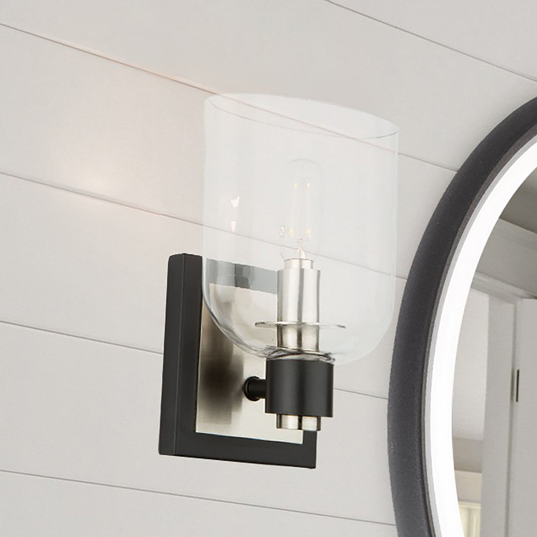 Artcraft Canada - AC11691NB - One Light Vanity - Lyndon - Black and Brushed Nickel