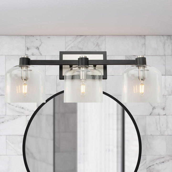 Artcraft Canada - AC11693NB - Three Light Vanity - Lyndon - Black and Brushed Nickel
