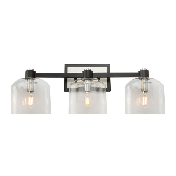 Artcraft Canada - AC11693NB - Three Light Vanity - Lyndon - Black and Brushed Nickel
