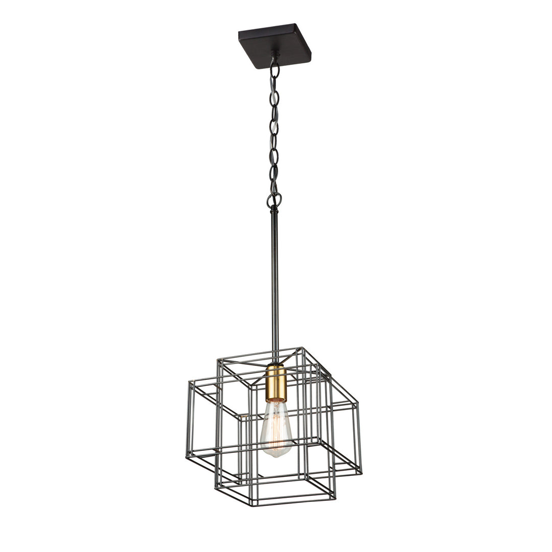 Artisan One Light Pendant in Black and Brushed Brass - available from The Lighting Shoppe, trusted by Canadian homeowners