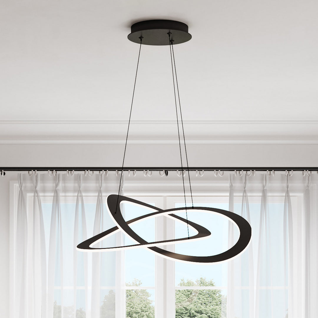 Artcraft Canada - AC7076BK - LED Chandelier - Wave - Black