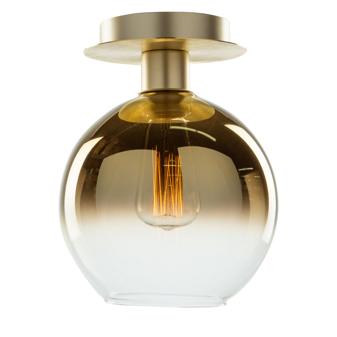 Morning Mist One Light Semi-Flush Mount in Gold - available from The Lighting Shoppe, trusted by Canadian homeowners