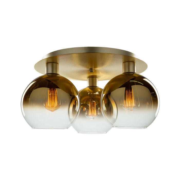 Artcraft Canada - SC13282GD - Three Light Semi-Flush Mount - Morning Mist - Gold