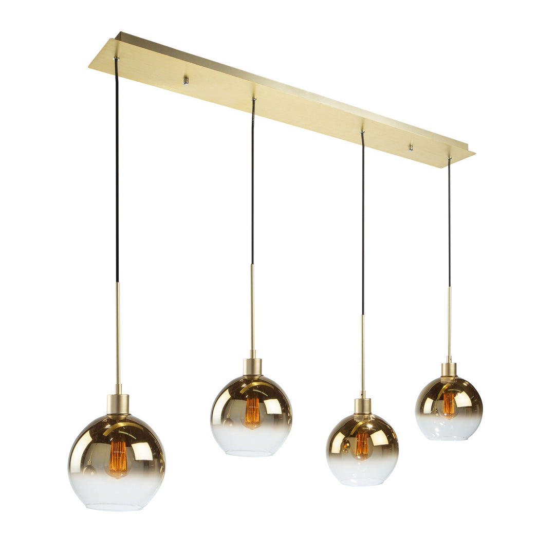 Artcraft Canada - SC13284GD - Four Light Island Pendant - Morning Mist - Gold