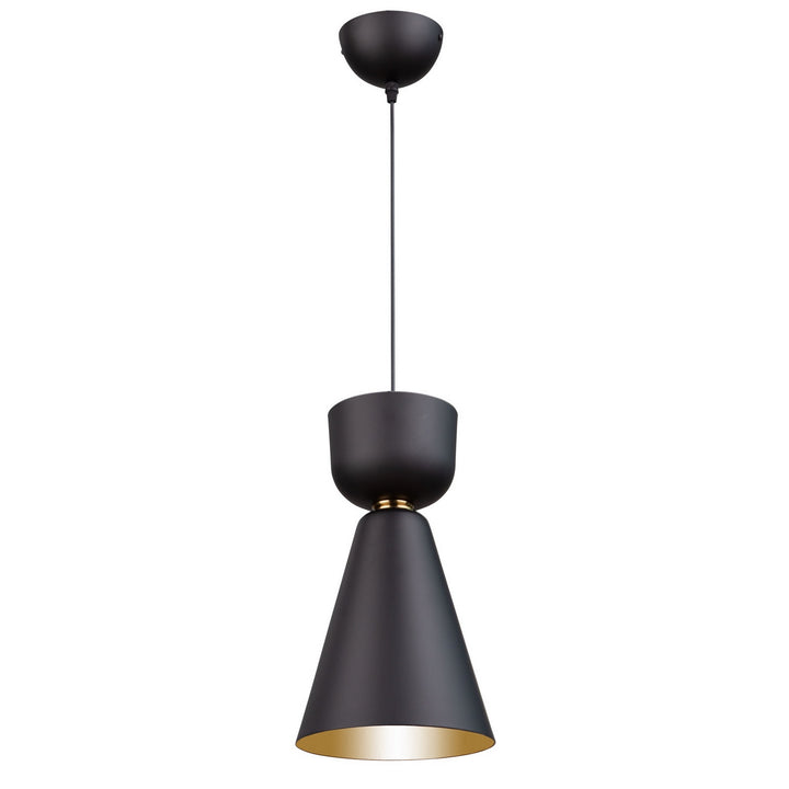 Artcraft Canada - SC13290BK - One Light Pendant - Tempo - Matte Black and Brass