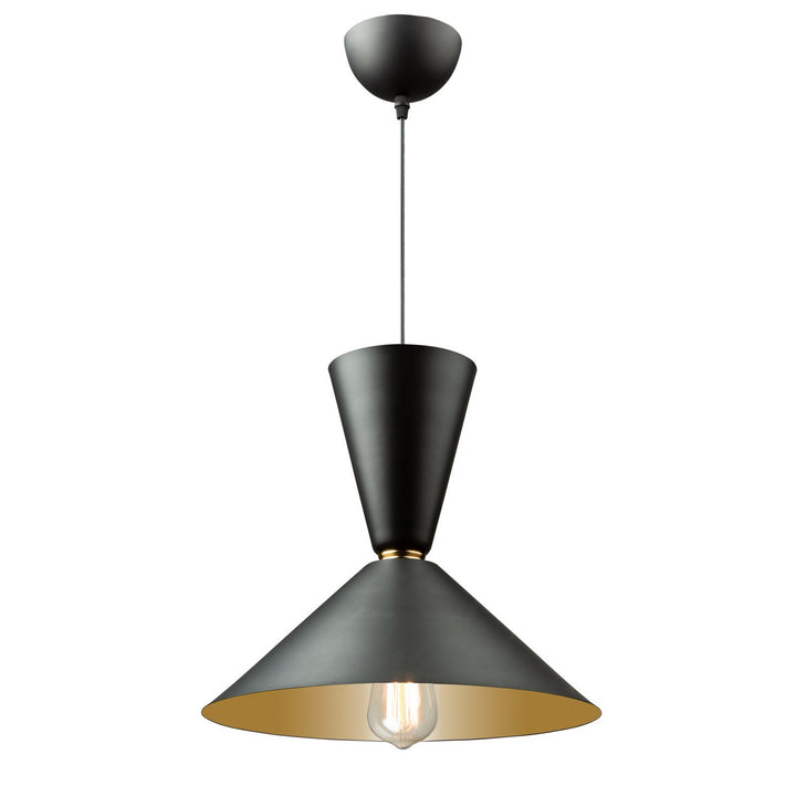 Artcraft Canada - SC13292BK - One Light Pendant - Tempo - Matte Black and Brass