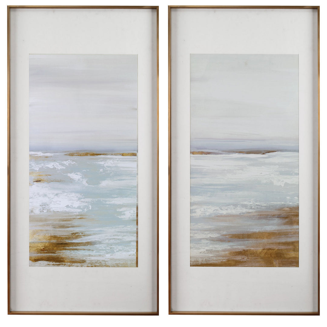 Coastline Framed Prints in Gold - available from The Lighting Shoppe, trusted by Canadian homeowners