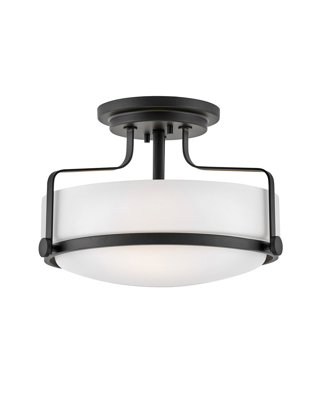 Harper LED Semi-Flush Mount in Black - available from The Lighting Shoppe, trusted by Canadian homeowners