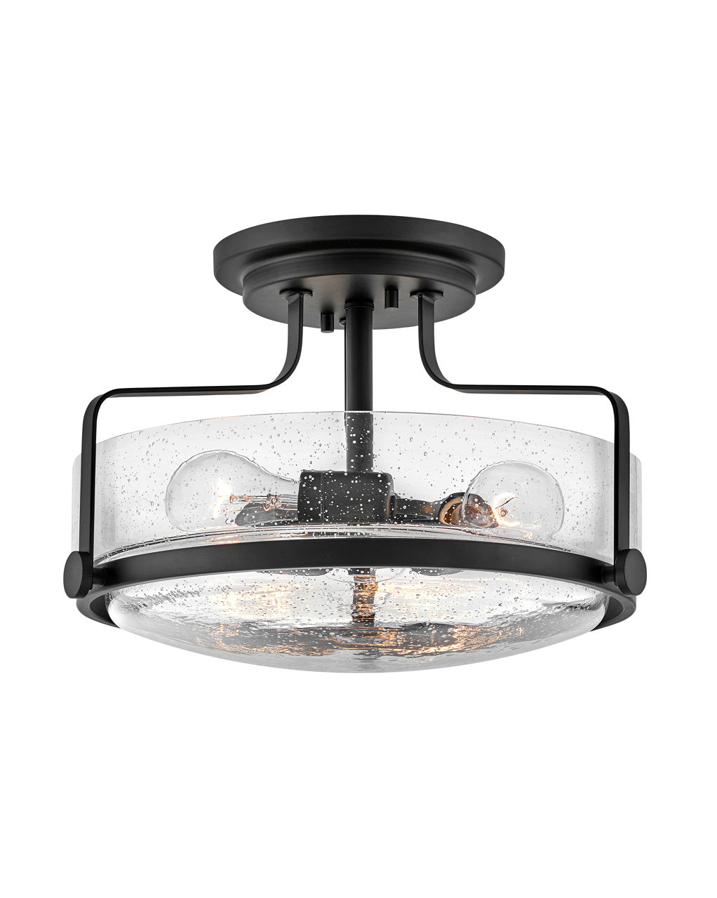 Harper LED Semi-Flush Mount in Black - available from The Lighting Shoppe, trusted by Canadian homeowners