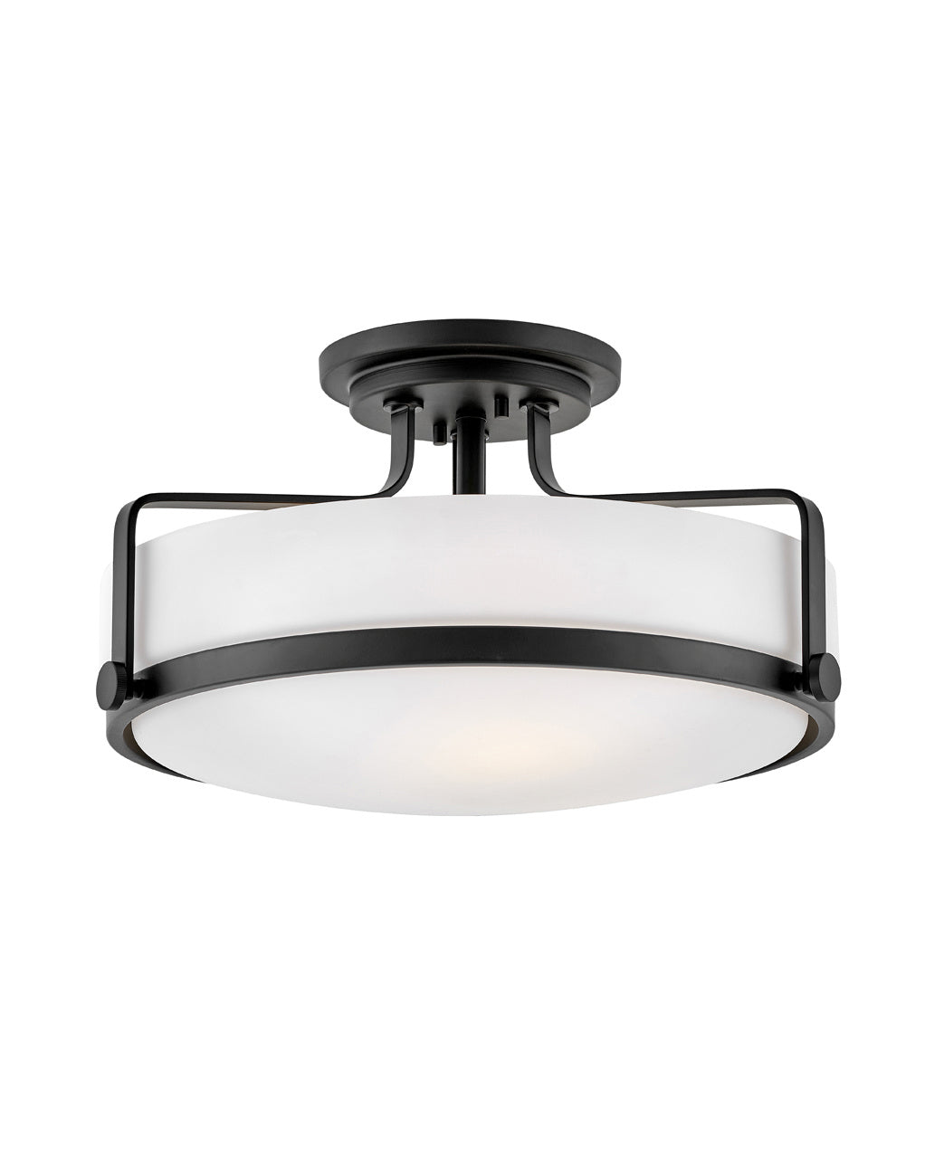 Harper LED Semi-Flush Mount in Black - available from The Lighting Shoppe, trusted by Canadian homeowners