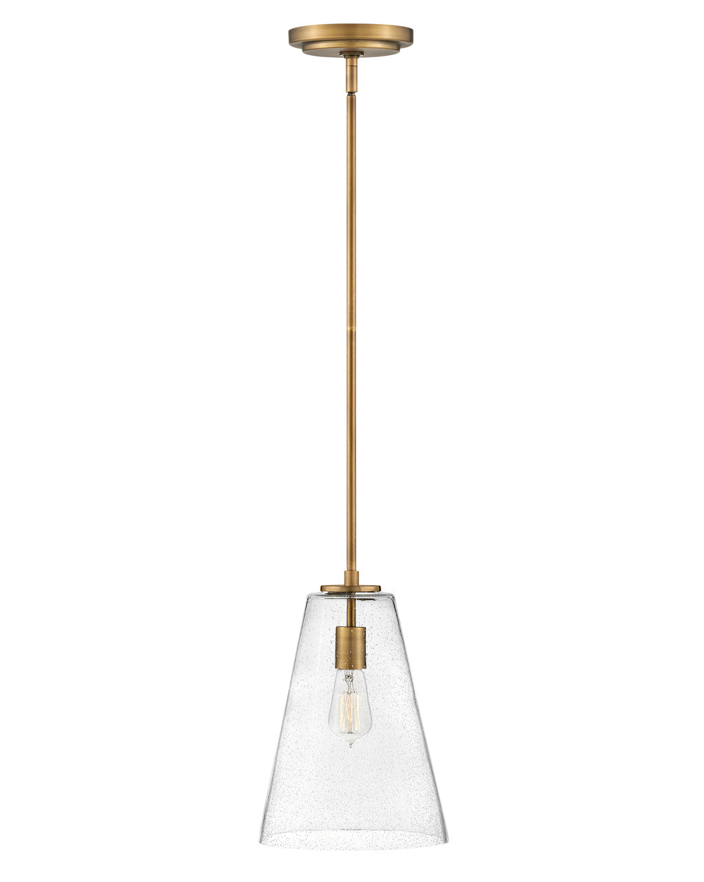 Vance LED Pendant in Heritage Brass - available from The Lighting Shoppe, trusted by Canadian homeowners