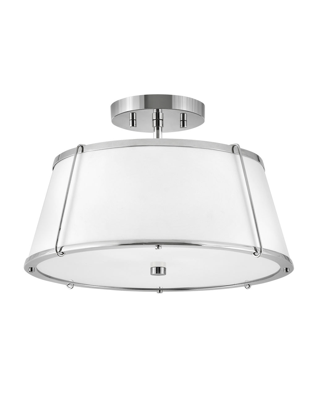 Clarke LED Semi-Flush Mount in Polished Nickel - available from The Lighting Shoppe, trusted by Canadian homeowners