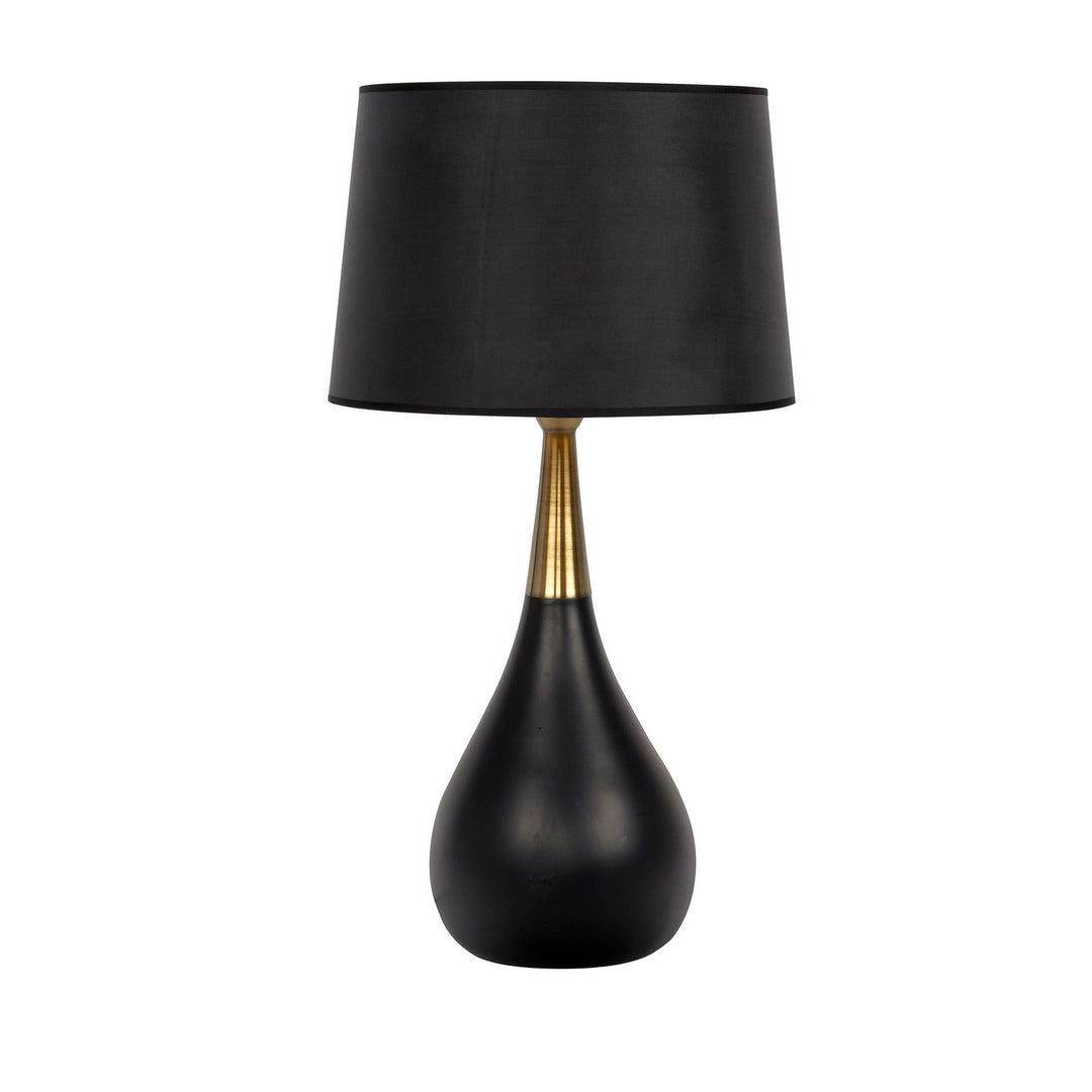 Table Lamp One Light Table Lamp in Flat Black Satin Brass - available from The Lighting Shoppe, trusted by Canadian homeowners
