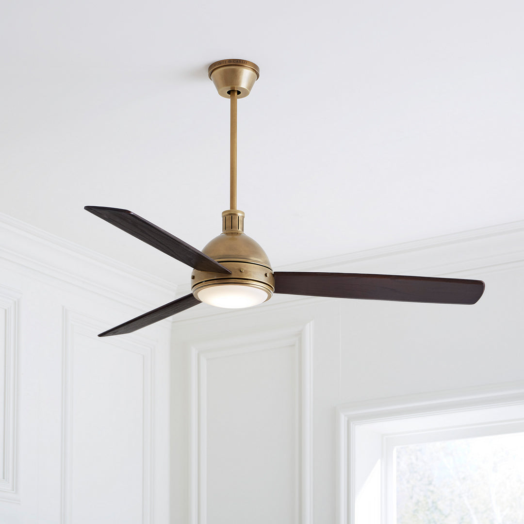 Visual Comfort Fan Canada - 3HCKR60HABD - 60"Ceiling Fan - Hicks - Hand Rubbed Antique Brass