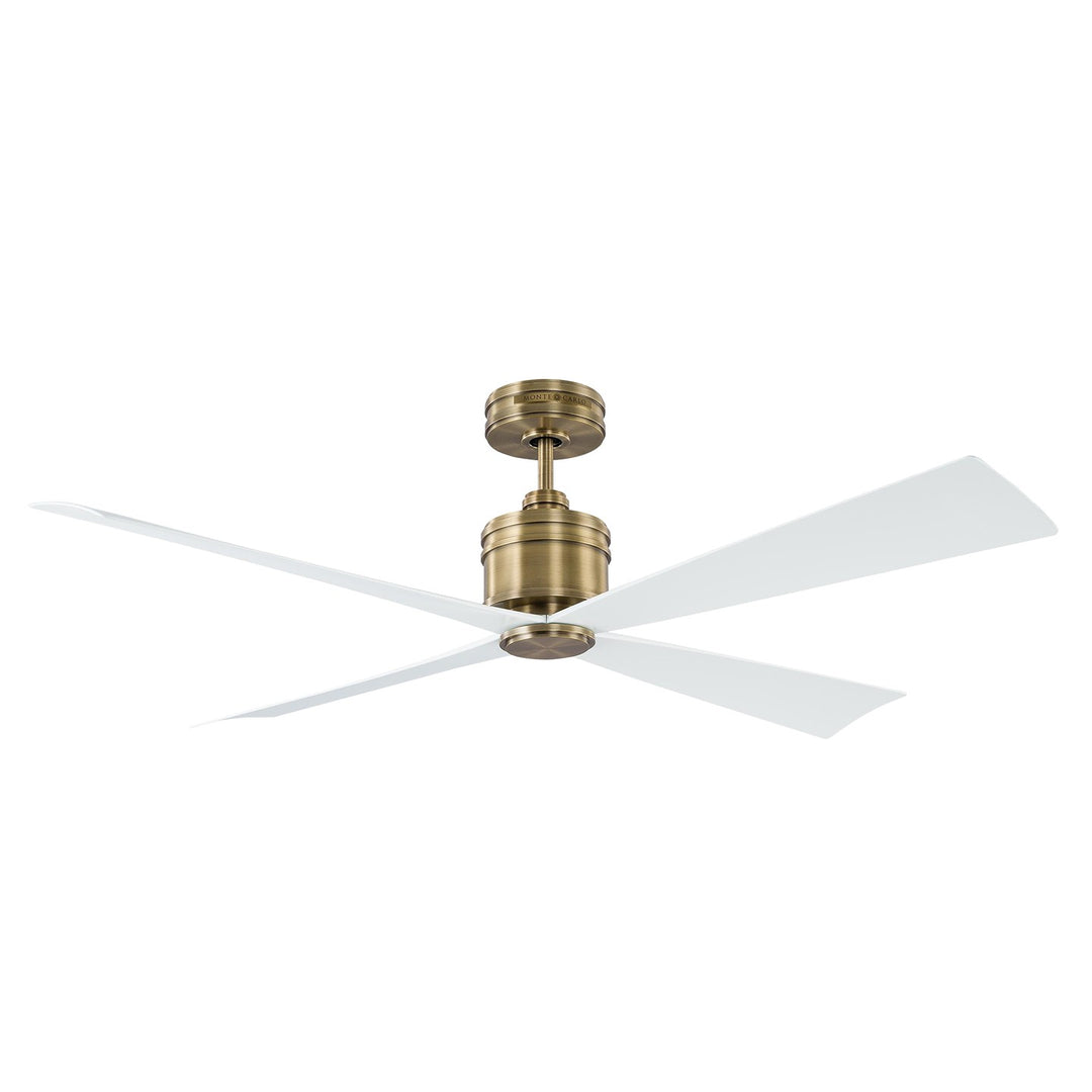 Launceton 56"Ceiling Fan in Hand Rubbed Antique Brass - available from The Lighting Shoppe, trusted by Canadian homeowners