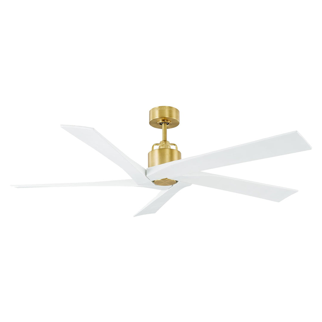 Aspen 56"Ceiling Fan in Burnished Brass - available from The Lighting Shoppe, trusted by Canadian homeowners