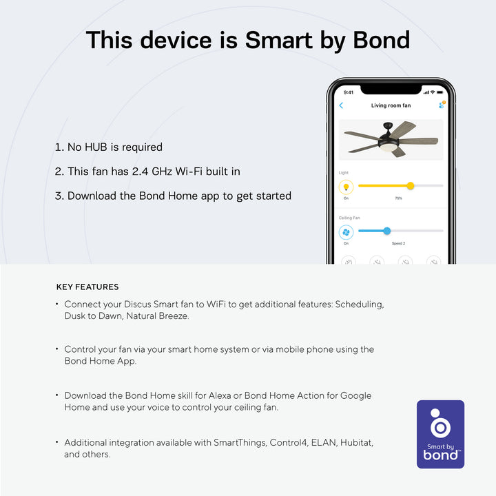 Generation Lighting Canada - 5DISM52AGPD - 52" Ceiling Fan - Discus - Aged Pewter