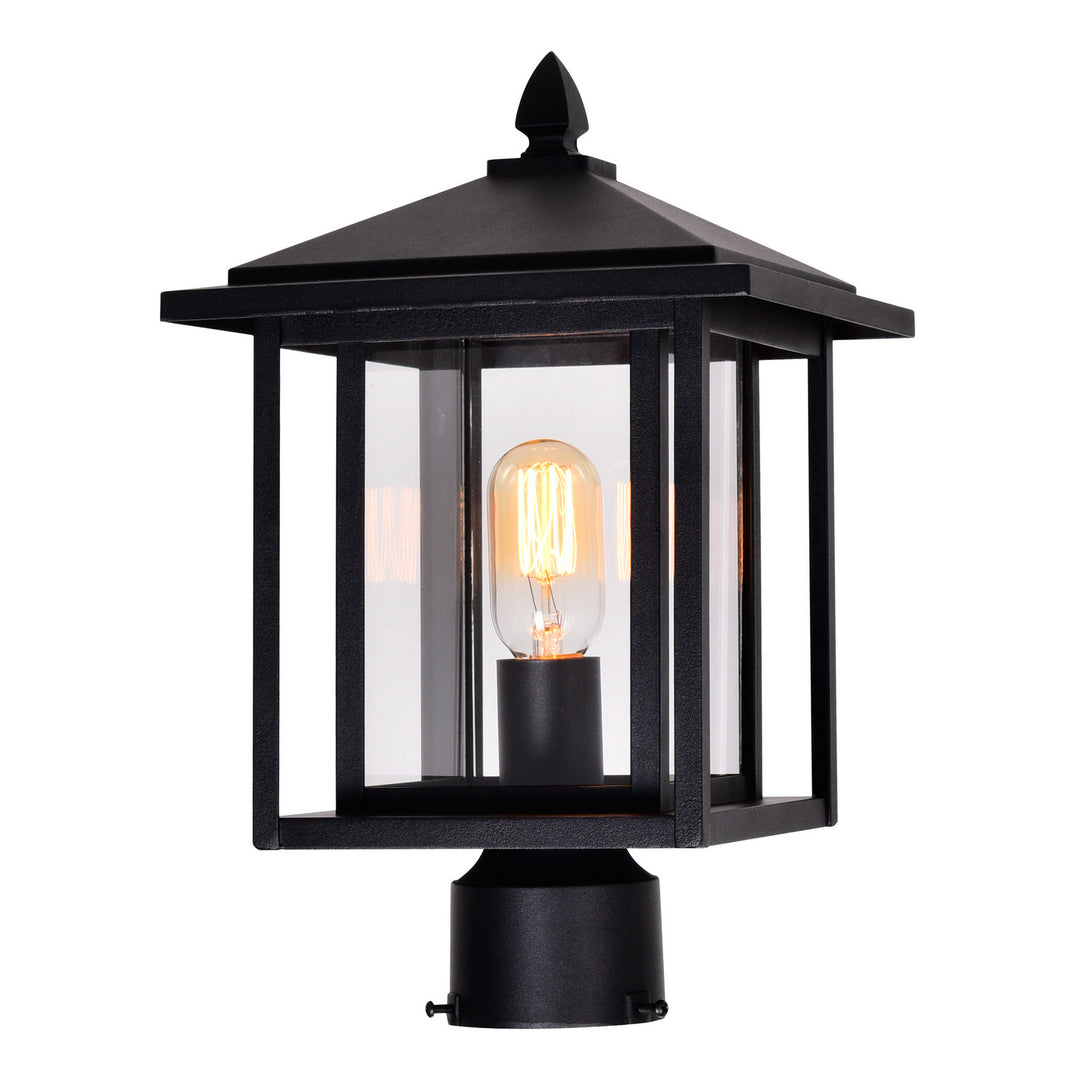 Crawford One Light Outdoor Lantern Head in Black - available from The Lighting Shoppe, trusted by Canadian homeowners
