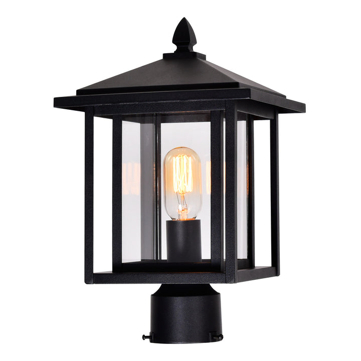 Crawford One Light Outdoor Lantern Head in Black - available from The Lighting Shoppe, trusted by Canadian homeowners