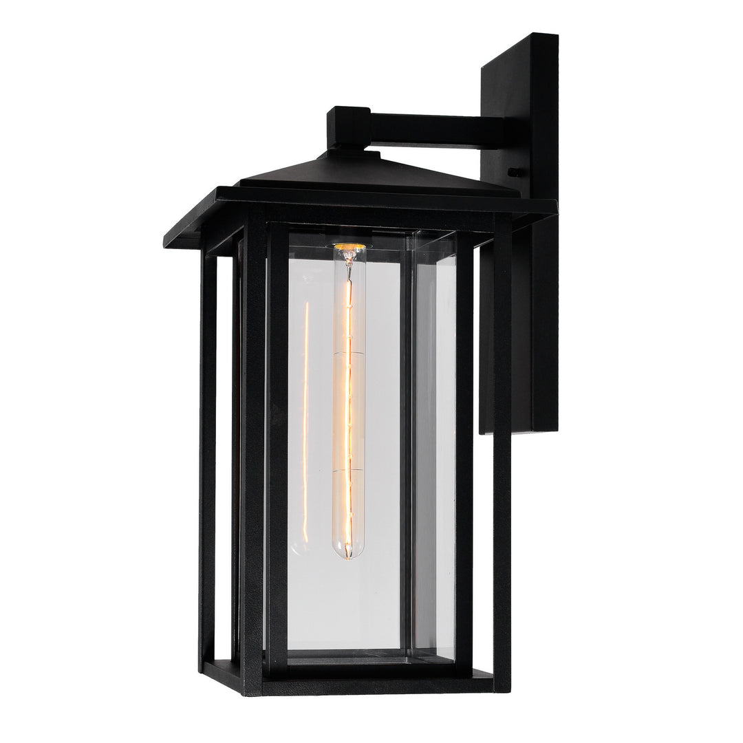 Crawford One Light Outdoor Wall Mount in Black - available from The Lighting Shoppe, trusted by Canadian homeowners